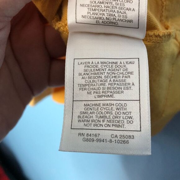 Disney T Shirt Men Small Yellow Mickey Mouse Disney World 40th Anniversary Retro - Picture 6 of 8